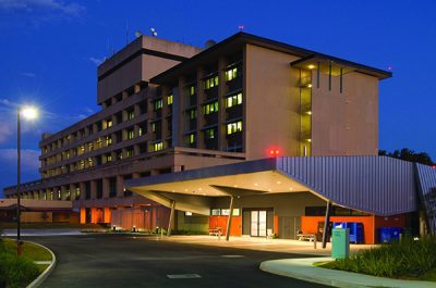 Redcliffe Hospital at night