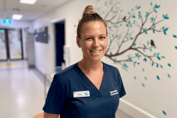 Team of the Month winner, Kate Ducrou at work in Redcliffe Hospital's Maternity Ward.