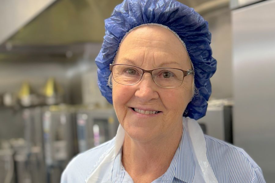 Estelle has been delivering meals to patients for more than twenty years.