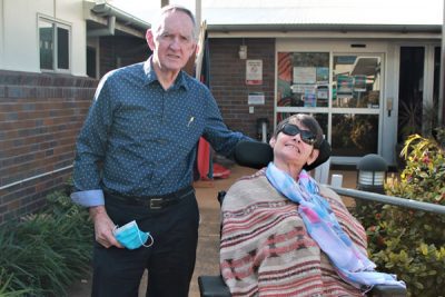 Tania and Bob at the old Jacana Acquired Brain Injury Centre in 2017
