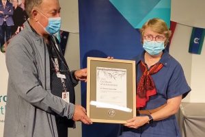 Dr Catherine Yelland receiving Australia Day Award