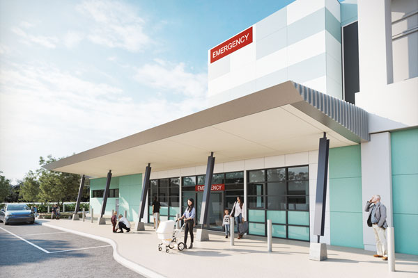 Redcliffe Hospital Emergency Department upgrade exterior view