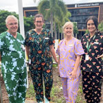 Coulourful scrubs at RBWH