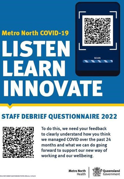 Metro North COVID-19 Staff Debrief Questionaire 2022