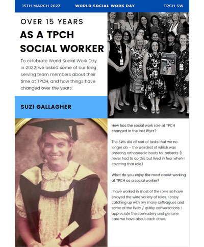 World Social Work day 2022 newsletter front cover