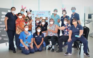 Kippa Ring vaccination clinic staff