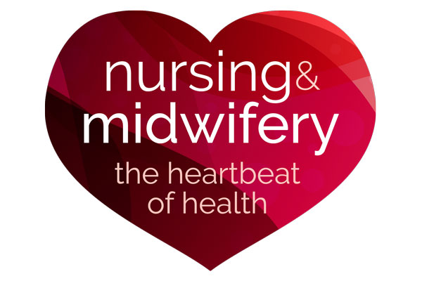 Nursing and midwifery the heartbeat of health graphic