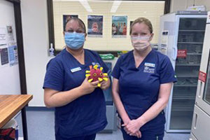 Infection Control team members, Janice Geary and Kirstie Hastie