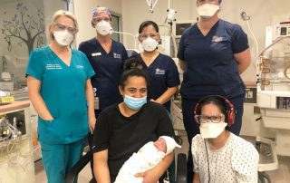 Researcher Thuy Frakking with new mum Jessie and son Nehemiah