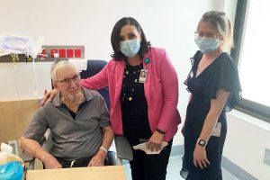 Patient Daryl with Tami Photinos and Dr Lucy Dakin