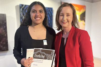 Deadly Start program student with the Minister for Health