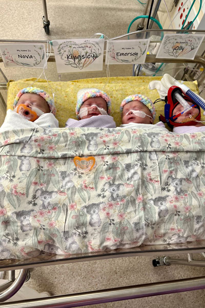 The RBWH team welcome quadruplets into the world
