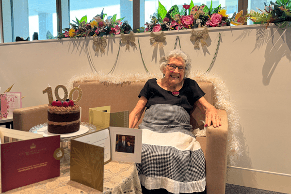 Joy Harvey celebrated turning 100 years