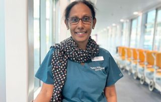 Dr Renuka Sekar clinical lead for maternal fetal medicine at the Royal Brisbane and Women’s Hospital standing in corridor