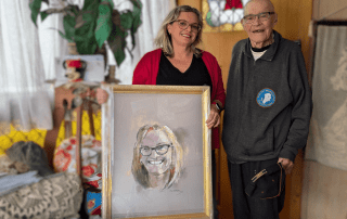 Gordon gifted Suzie a beautiful portrait of herself on her birthday as a way of saying thank you.