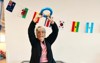 STARS patient Sandy with her winning medal in the Olympic inspired events.