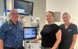 Dr Stuart Baker, Laura Smith and Emma Proctor are the team behind Redcliffe Hospital's Post-ICU follow-up clinic.