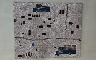 Rene Kulitja 'Olden Times' at the Level 3 entrance to STARS.