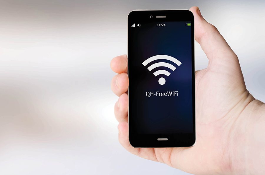 Hand holding mobile phone