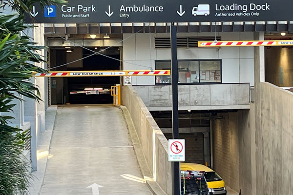Entrance to STARS car park
