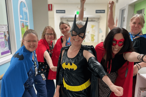 Power to our hospital superheroes! Staff from The Prince Charles Hospital’s Children’s Emergency Department celebrate TPCH Week