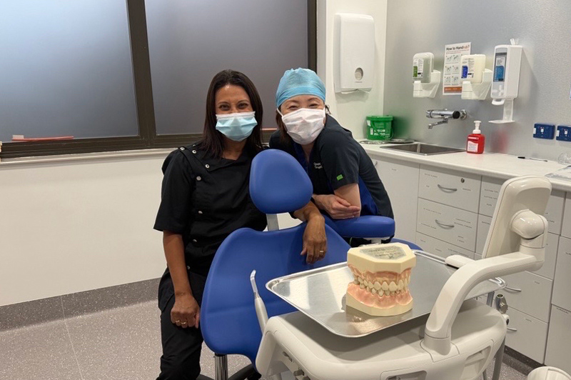 Dentist Dr Arnella Desilva and Dental Assistant Yukiko Matsuo get to the heart of good dental health at The Prince Charles Dental Clinic.