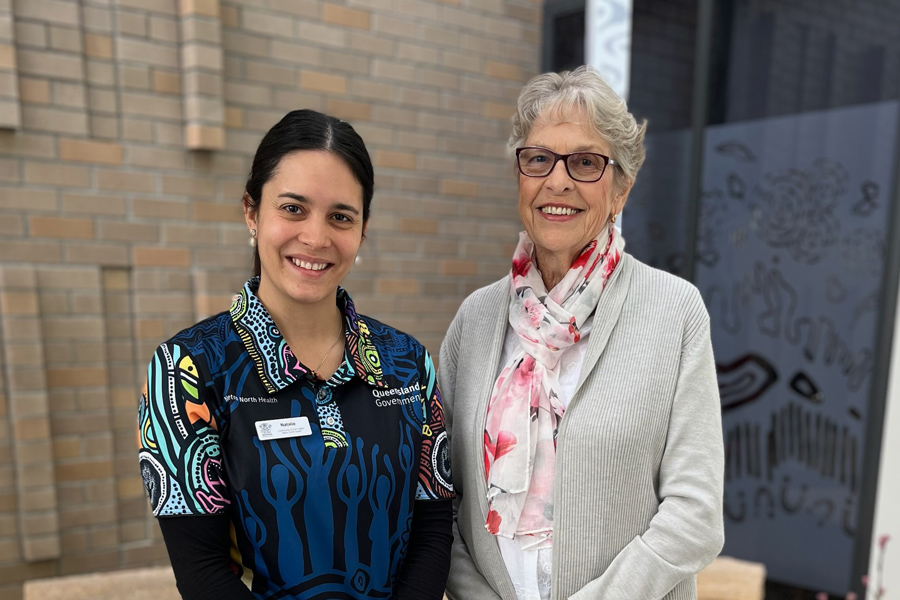 Peta Stolz was thankful for the support of the HAART service which helped her get out and about and enjoy life far more. She is pictures with Senior Occupational Therapist, Natalie Toone.