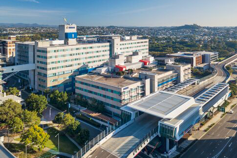 Aerial image of RBWH buildings