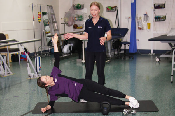 Adult CF physiotherapist K Burgess and Pharmacist, E Megram