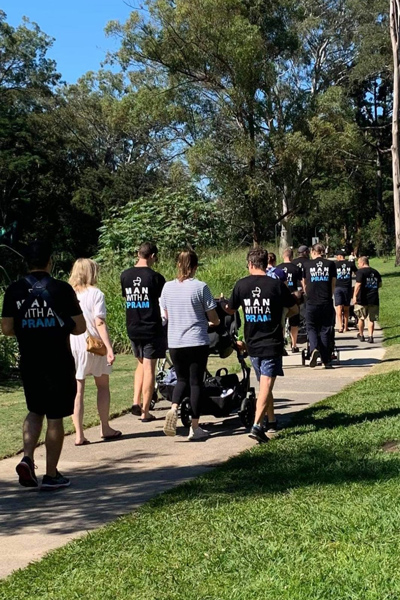 MN Dads n Peers - Photo of members taking a walk together