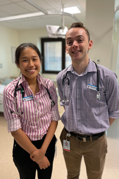Chloe and Stuart are two of our new medical interns starting at Metro North Health this week.