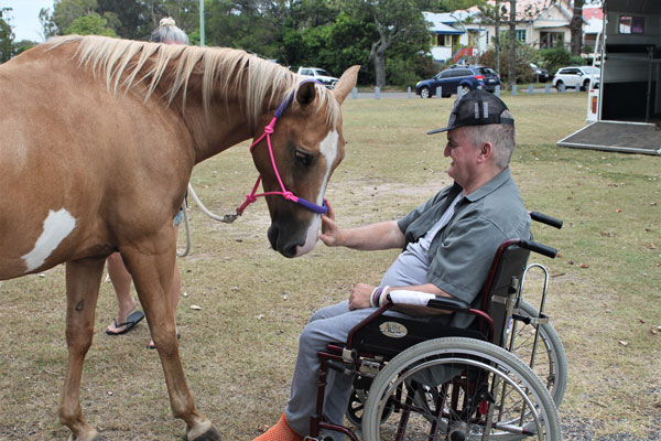 Residents from Gannet House had a special treat recently with the visit of Faith, a 12-year-old mare, and all the residents loved the experience.