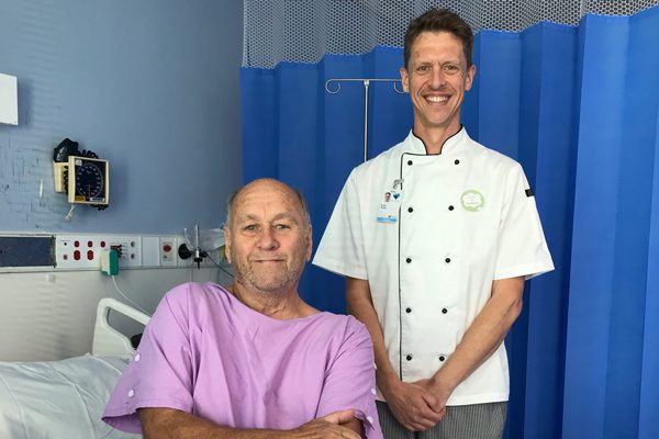 RBWH patient Ian with cook Scott Tyson
