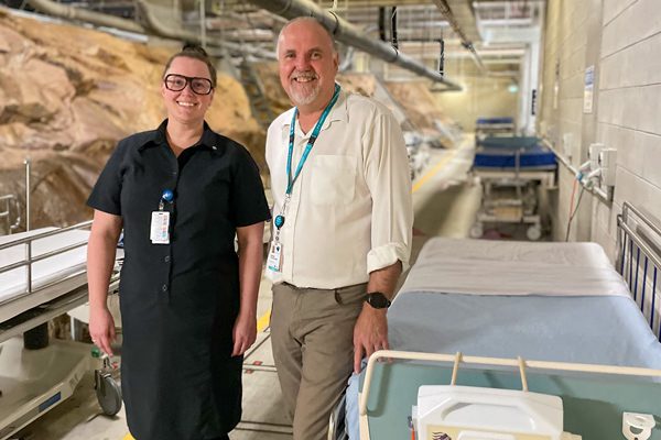Dr Ken Thistlethwaite and NUM Emma are collaborating to get the 197 beds to Papua New Guinea.