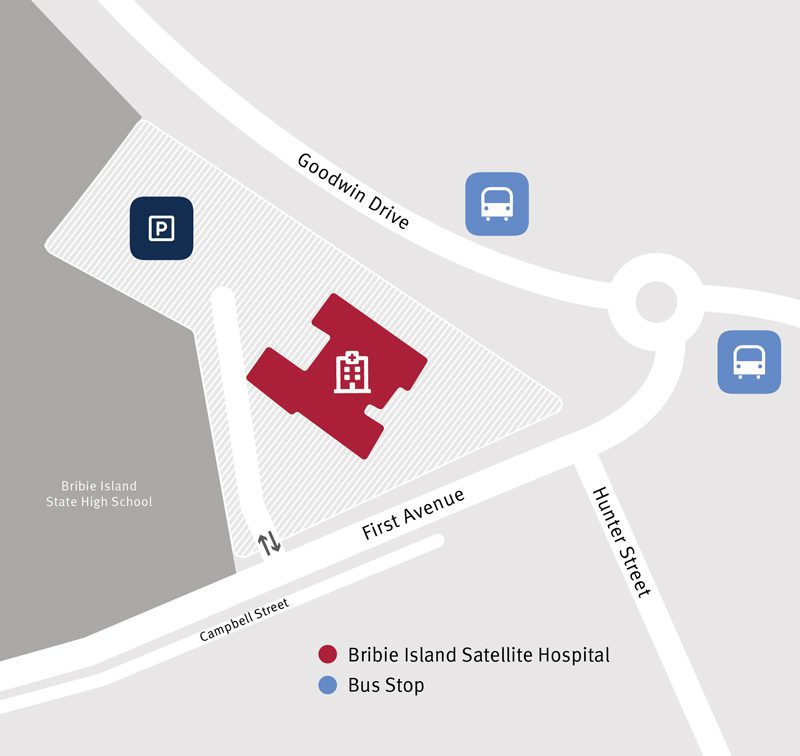 Bribie Island Satellite Hospital map