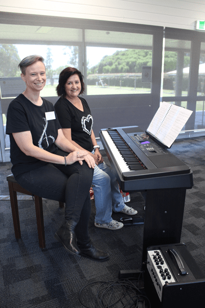 Brisbane North's first dementia choir is creating lasting memories and joy for carers, partners, friends and community members living with dementia. Pictured are professional choir leads Katie Lawnton and Althea O'Dee.