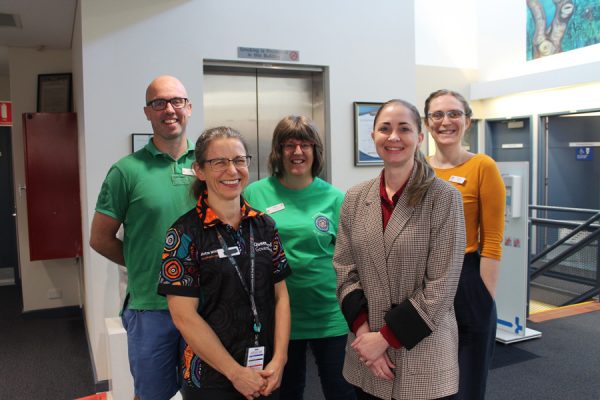 The Rapid Access to Community Care service team (from left) Luke Sutton, Helen Collen, Emily Dickenson, Elly Thompson and Katrina Tims. (Absent is Alyce Halverson, Libby Gallagher and Emily Merton)