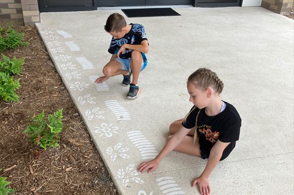 Young visitors engaging with James Doyle’s art at the Caboolture Satellite Hospital