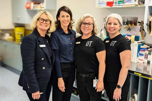 Royal Brisbane and Women's Hospital occupational therapists Sue Laracy, Tennille Rowland, Michelle Donovan and Cherie Aceto