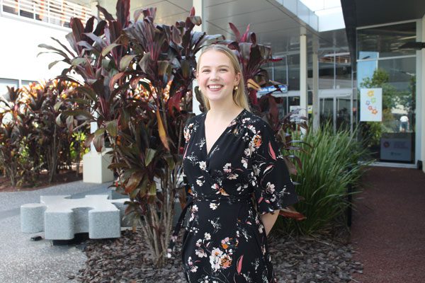 Speech pathologist Chloe Smith’s research project looks at implementing telehealth into dysphagia assessments in the home. 