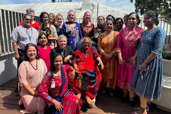 Caboolture staff and patients celebrate the launch of the Diwali menu