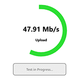 Internet speed test screenshot