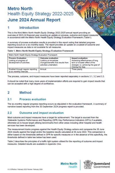 Health Equity Outcomes Report June 2024