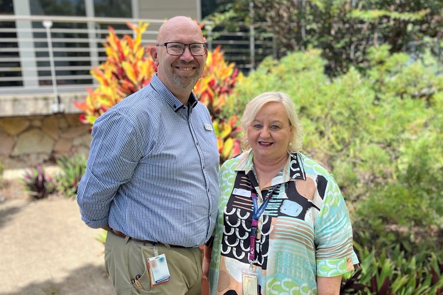 Adam Turbutt and Cath Saddler, both passionate Nurse Educators at Royal Brisbane and Women’s Hospital