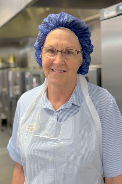 Estelle has been delivering meals to patients for more than twenty years.