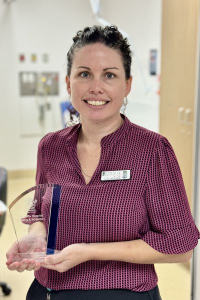 Redcliffe Hospital's Nurse of the Year for 2025, Fiona Moss.