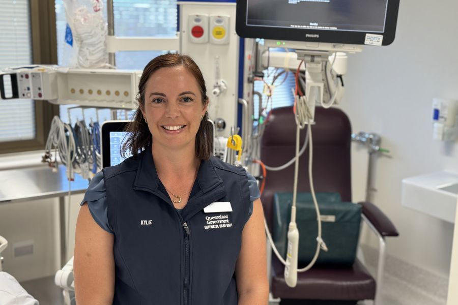 Redcliffe Hospital Research Nurse Coordinator Kylie Jacob is examining the impact of nutrition and sleep interventions for ICU patients.