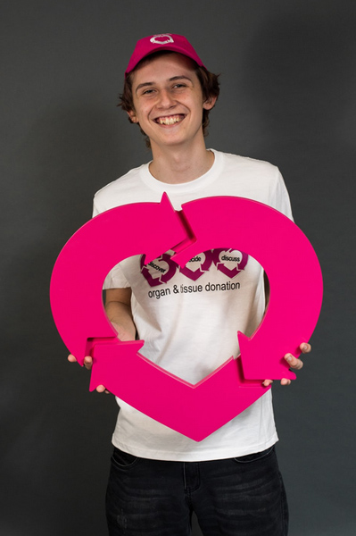 Brandon Fletcher-Just worked with Donate Life Queensland to raise awareness of organ donation. 