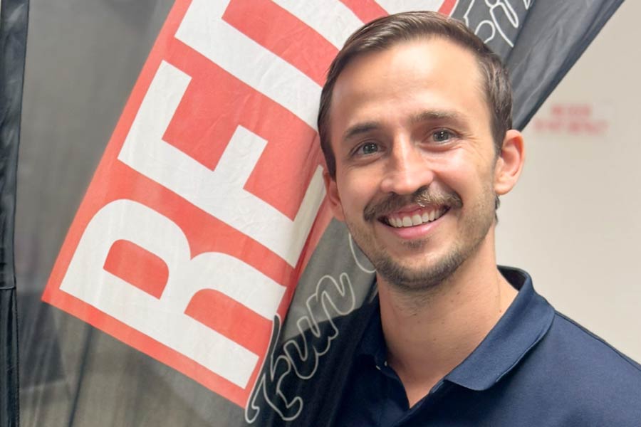 Mitch with the winner's trophy