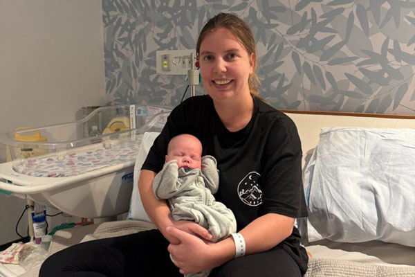 Clare and Baby Finley in the new Neonatal Unit